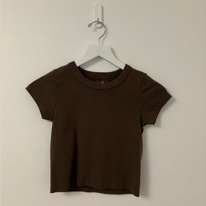 john galt/brandy melville brown ashlyn top